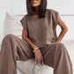 🔥Damen T-Shirt und weit geschnittene Hose, 2-teilig