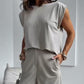 🔥Damen T-Shirt und weit geschnittene Hose, 2-teilig