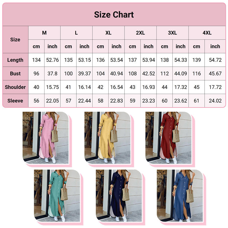 Trendiges Langarm-Hemdkleid für Damen