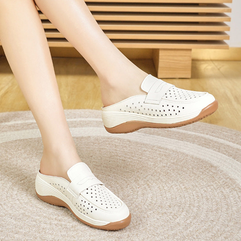 Bequeme, atmungsaktive Loafer aus PU-Leder für Damen
