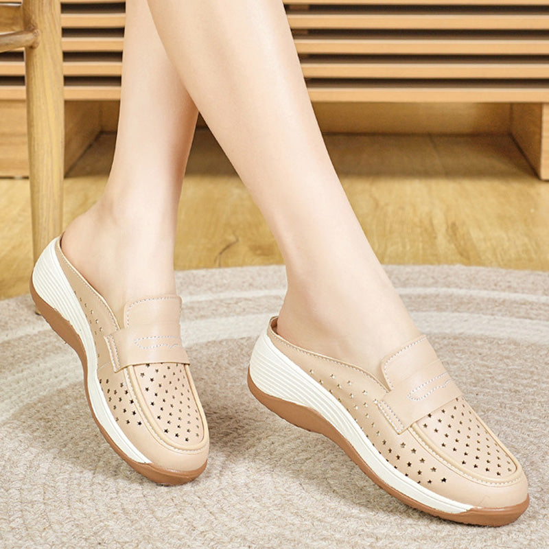 Bequeme, atmungsaktive Loafer aus PU-Leder für Damen