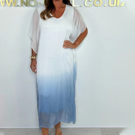 Elegantes langes Kleid mit Farbverlauf für Damen