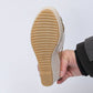 Luxuriöse, rutschfeste Keilsandalen mit Strasssteinen für Damen