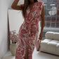 🌸💕Sleeveless Printed Slit Dress