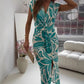 🌸💕Sleeveless Printed Slit Dress