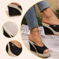 Damen-Sandalen mit Fischmaul und hohem Absatz