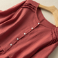 Kurzärmliges Hemdkleid aus Baumwollleinen im Retro-Stil