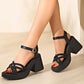 💥Schneller Verkauf✨Damen-Sandalen mit offener Spitze und hohem Blockabsatz