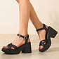 💥Schneller Verkauf✨Damen-Sandalen mit offener Spitze und hohem Blockabsatz