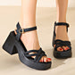💥Schneller Verkauf✨Damen-Sandalen mit offener Spitze und hohem Blockabsatz
