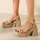 💥Schneller Verkauf✨Damen-Sandalen mit offener Spitze und hohem Blockabsatz