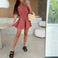 ☀️Sommerangebot 49 % Rabatt ☀️ Wickel-Shorts-Jumpsuits mit V-Ausschnitt für Damen