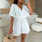 ☀️Sommerangebot 49 % Rabatt ☀️ Wickel-Shorts-Jumpsuits mit V-Ausschnitt für Damen