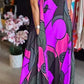 💝Damen-Hosenträgerkleid mit quadratischem Ausschnitt und Aufdruck