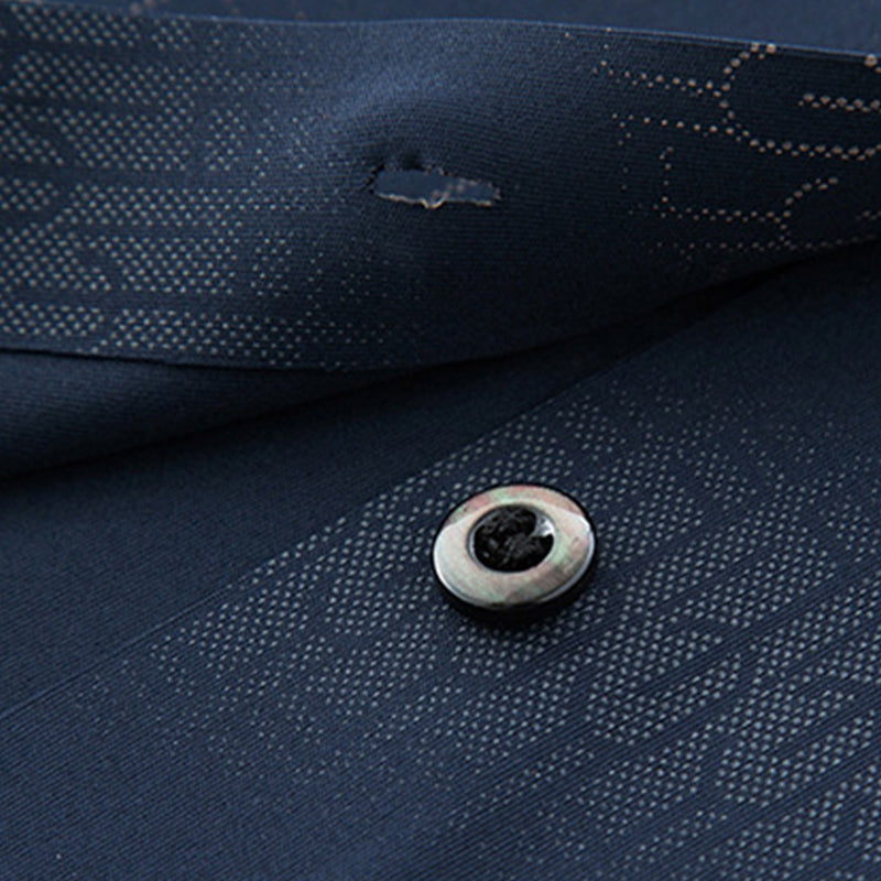 Kurzärmeliges Business-Hemd mit Stickerei für Männer im Sommer👔