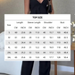 Damenmode-Set mit Spaghetti-Top und weitem Bein und Rüschensaum
