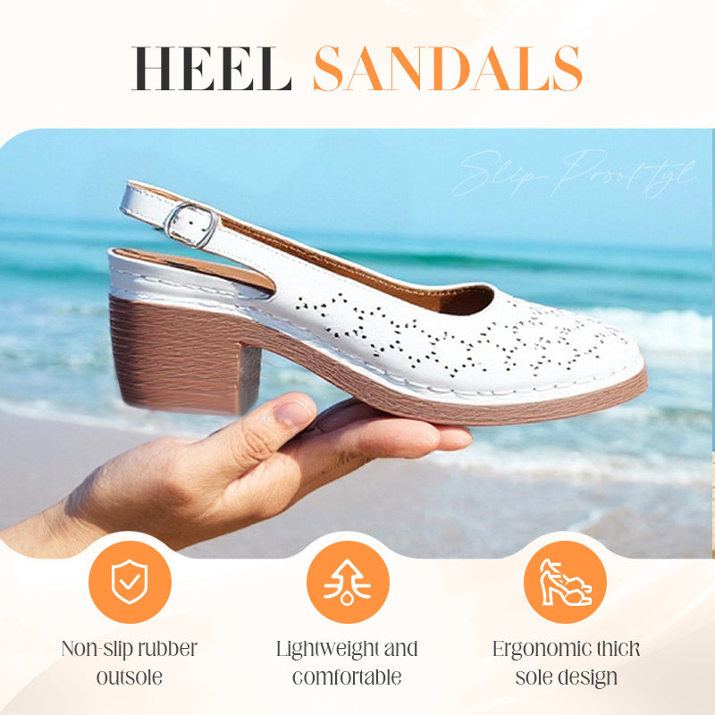 🌼Modische Sandalen mit ausgehöhlten, klobigen High Heels für Damen🏖️