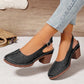 🌼Modische Sandalen mit ausgehöhlten, klobigen High Heels für Damen🏖️