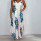 Kleid mit V-Ausschnitt und Strapsdruck
