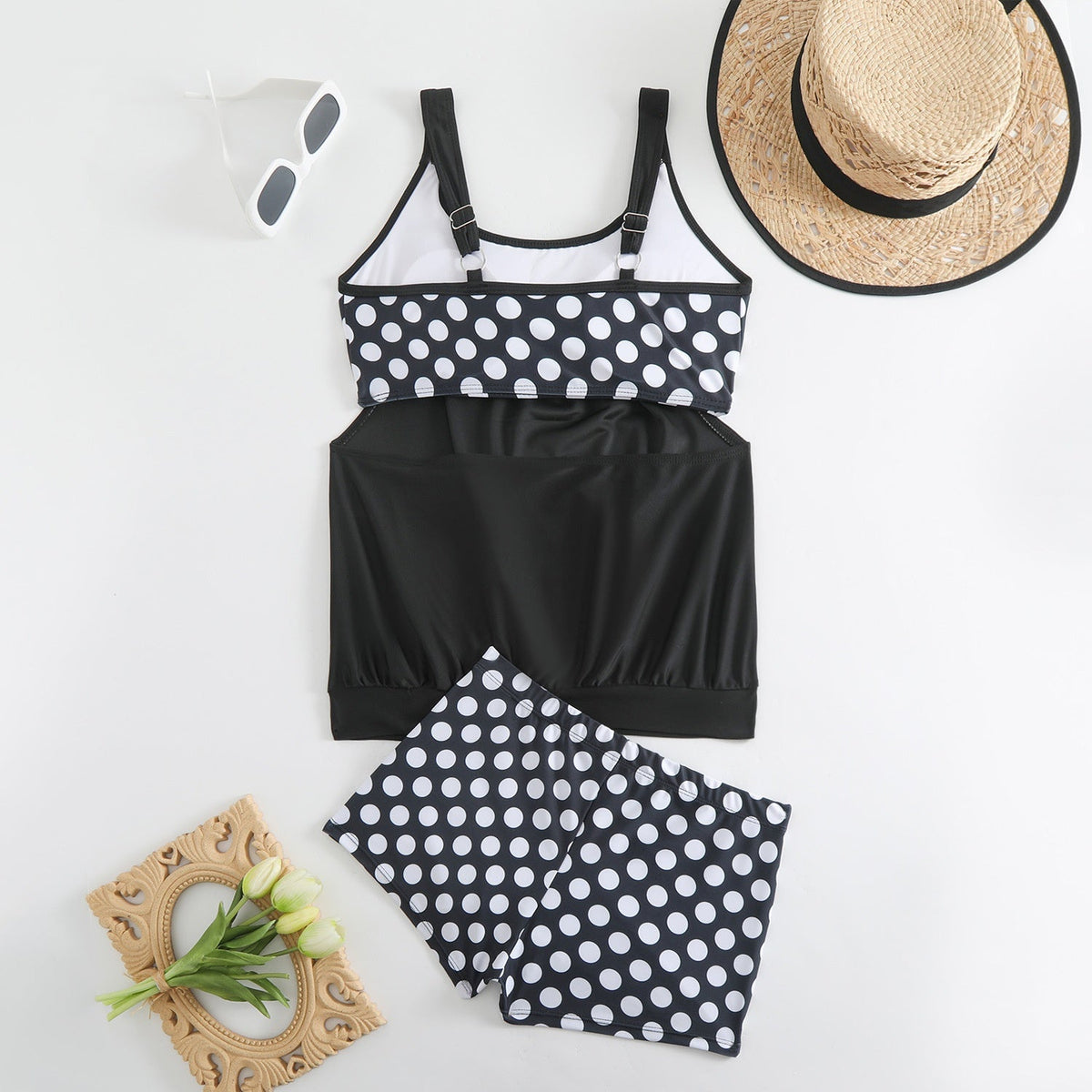 📢📢50 % Rabatt!! ⏰👙Zweiteiliger Badeanzug mit Polka-Dots für Damen🏖️