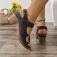 👡Damen-Sandalen mit offener Zehenpartie, Metallschnalle und klobigem Absatz👡