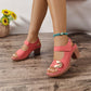 👡Damen-Sandalen mit offener Zehenpartie, Metallschnalle und klobigem Absatz👡