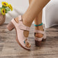 👡Damen-Sandalen mit offener Zehenpartie, Metallschnalle und klobigem Absatz👡