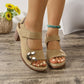 👡Damen-Sandalen mit offener Zehenpartie, Metallschnalle und klobigem Absatz👡