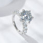💍Geschenk für Sie | 5 Karat Mondlicht Sterling Silber Moissanit Ring