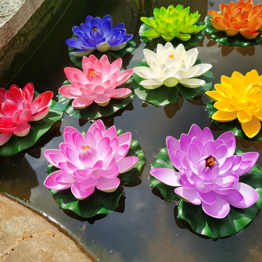 Schwimmende künstliche Simulation Seerose für Hausgarten Teiche Dekoration