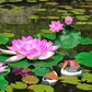 Schwimmende künstliche Simulation Seerose für Hausgarten Teiche Dekoration