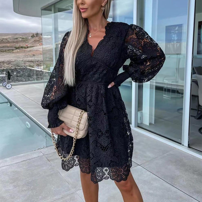 Sexy Cutout-Spitzenkleider für Damen