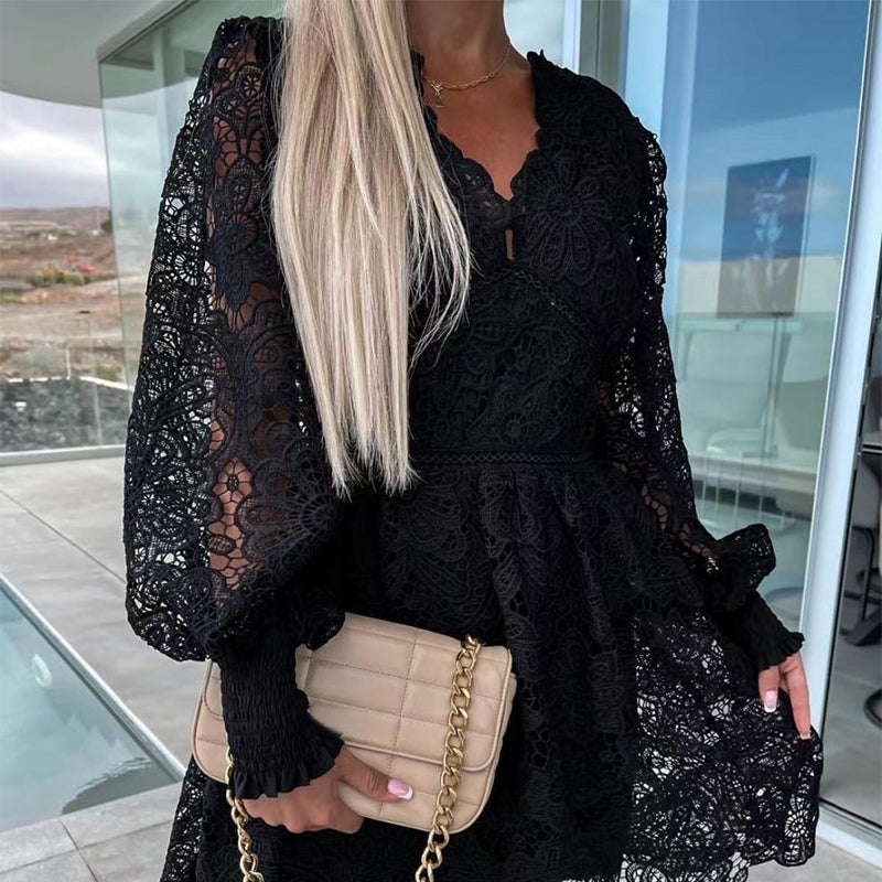 Sexy Cutout-Spitzenkleider für Damen