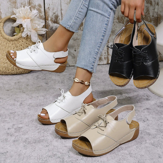 Bequeme und lässige Sandalen mit offener Spitze für Damen