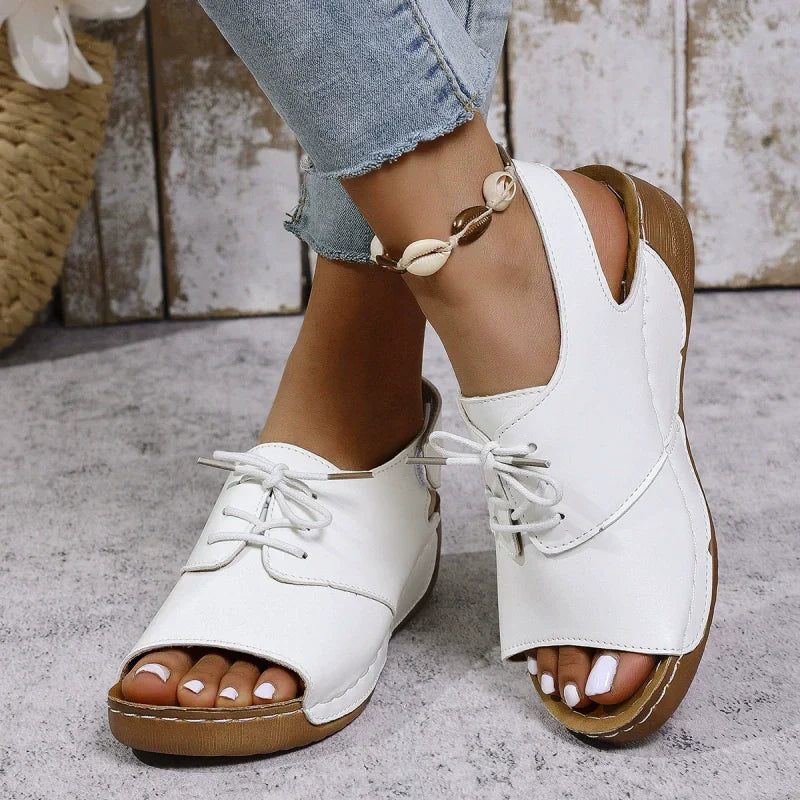 Bequeme und lässige Sandalen mit offener Spitze für Damen