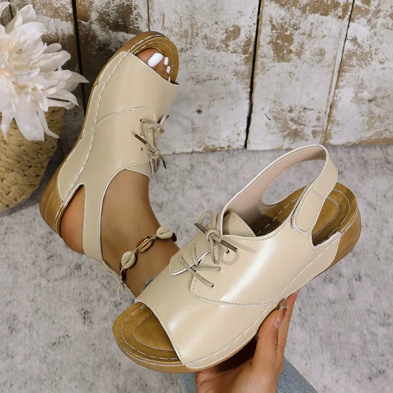 Bequeme und lässige Sandalen mit offener Spitze für Damen