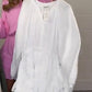 Süßes Kleid mit Rüschen und Knöpfen und V-Ausschnitt für Damen