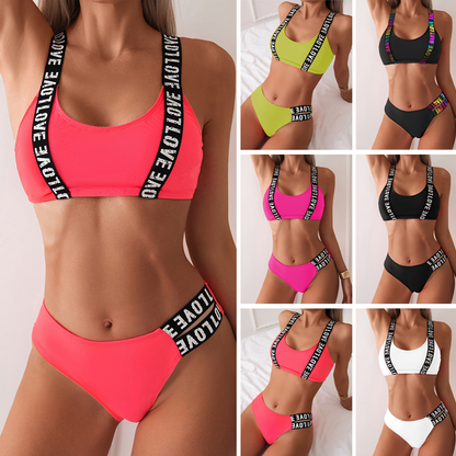 Sexy bedruckter zweiteiliger Badeanzug für Damen