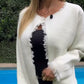 Lässige Strickjacke mit offener Vorderseite für Frauen