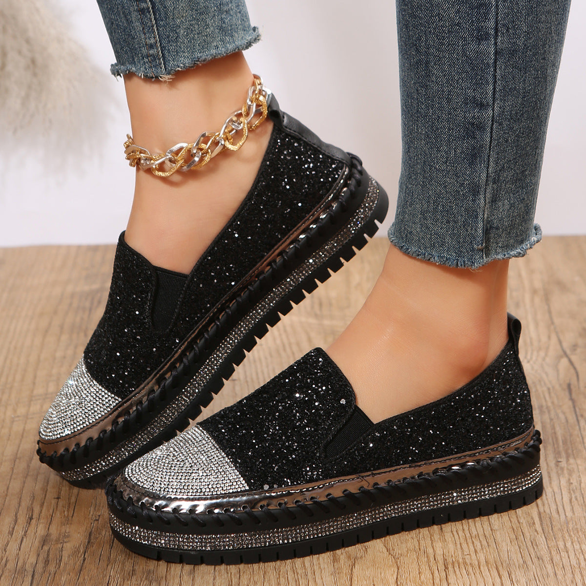 Modische Loafer mit dicker Sohle für Damen