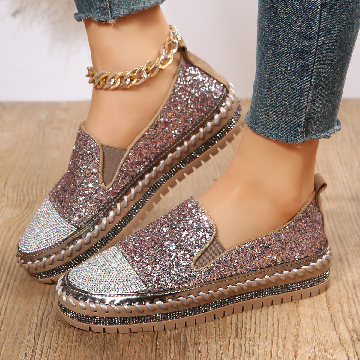 Modische Loafer mit dicker Sohle für Damen
