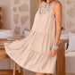 Damen Sommer Hollow Out Halter Kleid