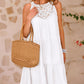 Damen Sommer Hollow Out Halter Kleid