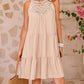 Damen Sommer Hollow Out Halter Kleid