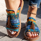 Damen-Sandalen mit Boho-Print