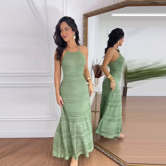 Elegantes Damen-Hohlkragenkleid