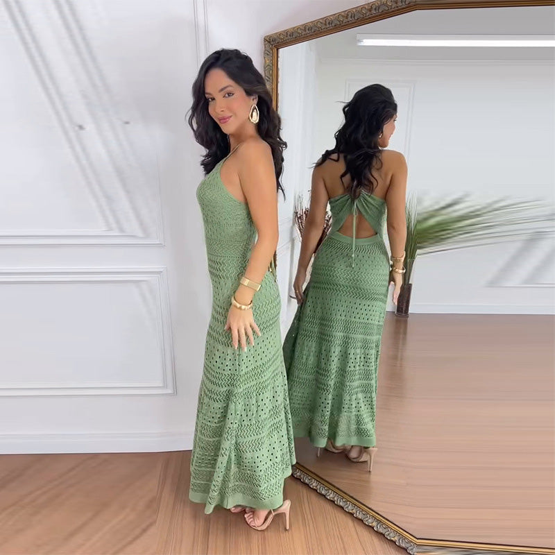 Elegantes Damen-Hohlkragenkleid