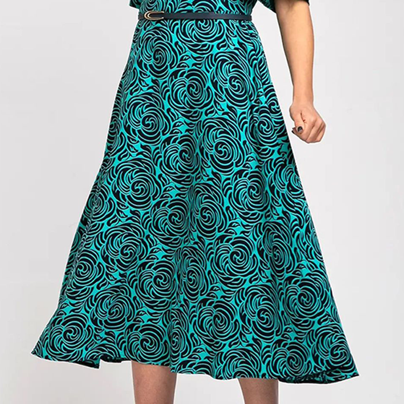 🌸Sommer-Hot-Sale - 50% Rabatt🌸2025 Elegantes Maxikleid mit Gürtel und Print