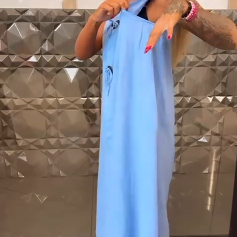 Damen lockeres ärmelloses Kleid