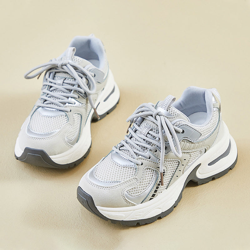 Leichter, atmungsaktiver Freizeit-Sneaker mit dicker Sohle